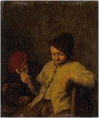 Adriaen van ostade The Smoker and the Drunkard. oil painting image